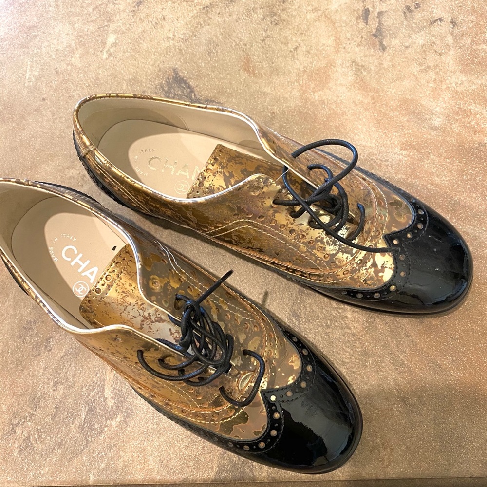 Chanel leather shoes